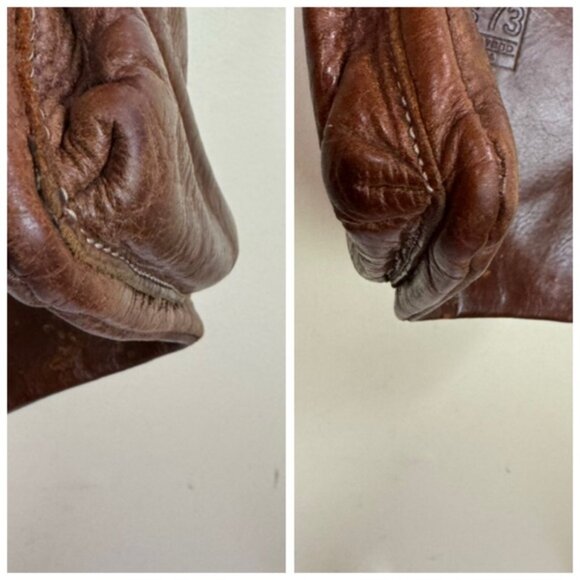 ROOTS Vintage Village Tribe Leather Brown Crossbody Shoulder Bag Pockets Logo - Picture 13 of 16